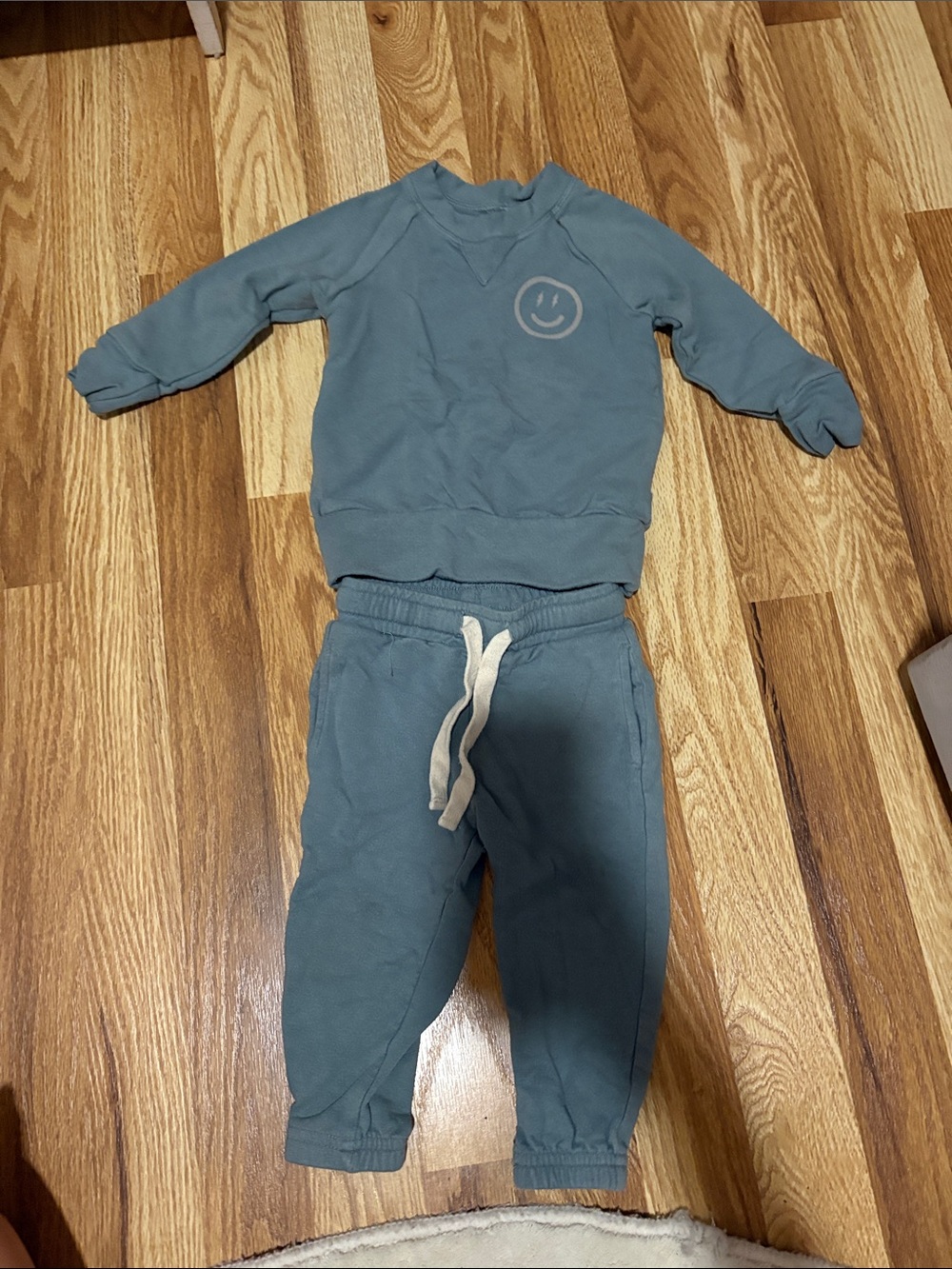 Baby sprouts Kids Blue Cotton-Blend Sweatpants with Drawstring